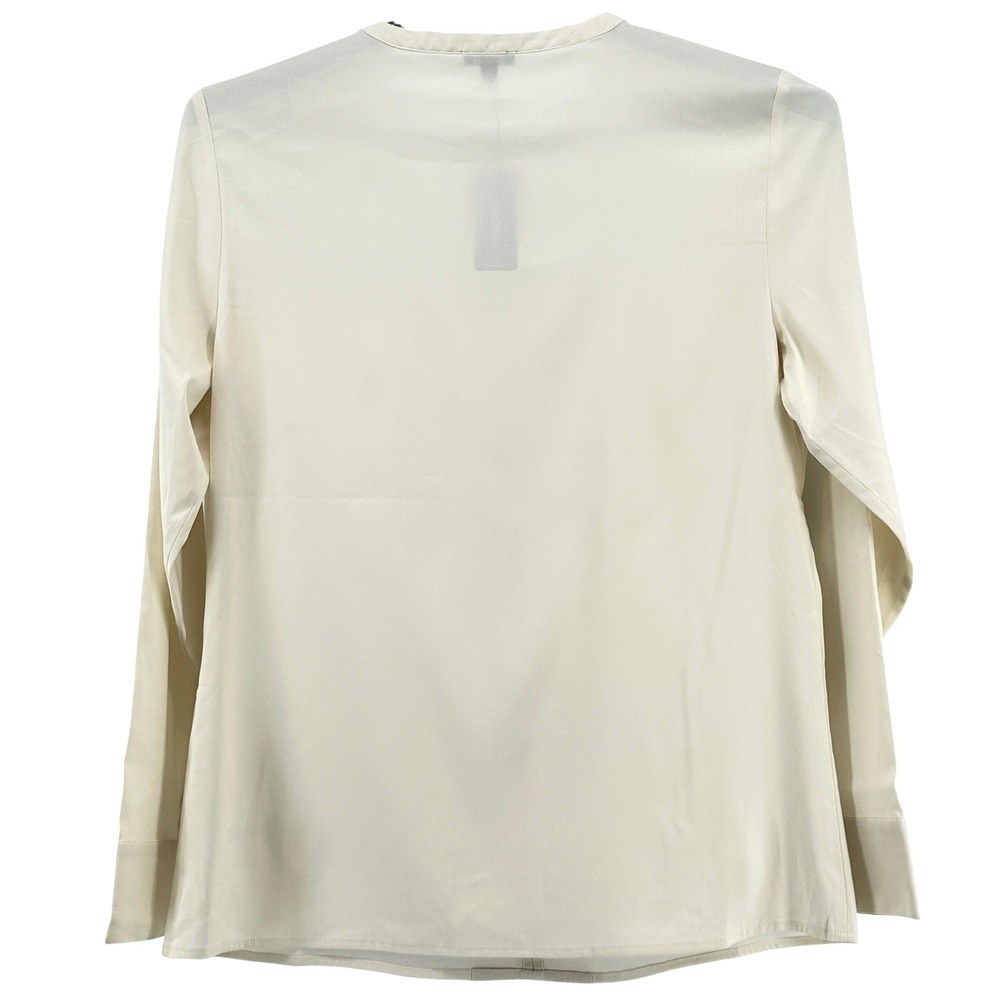 Express Relaxed Portofino Womens Med Cream Pleated Button Blouse NEW W/ TAG! - Picture 3 of 10